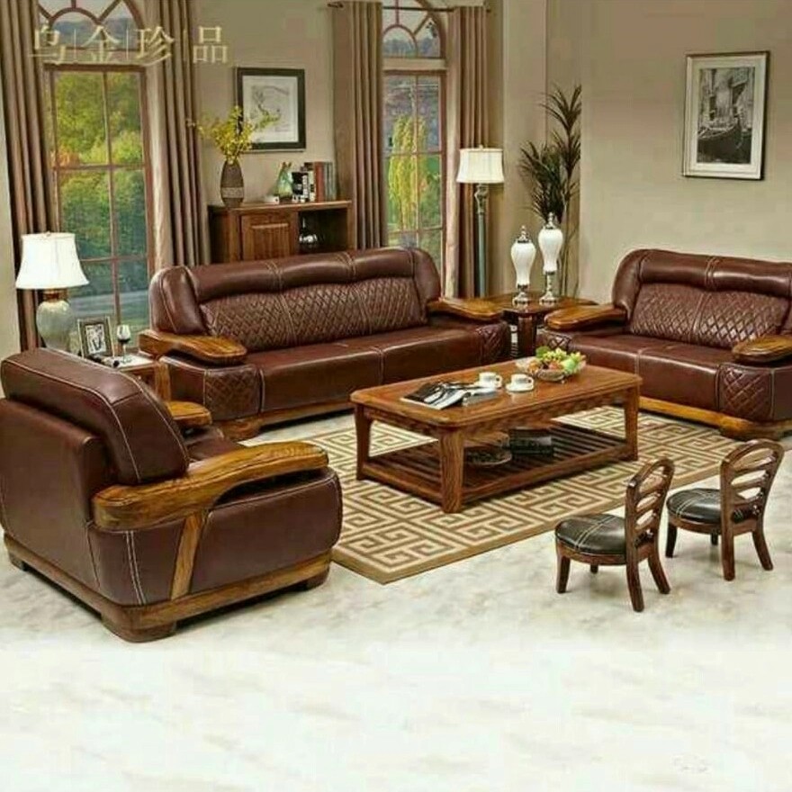 [ Custom Order ] set Kursi sofa tamu kayu jati 3211 s full set